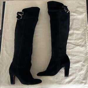Sam Edelman Sutton Black Suede Over the Knee Boots 8.5